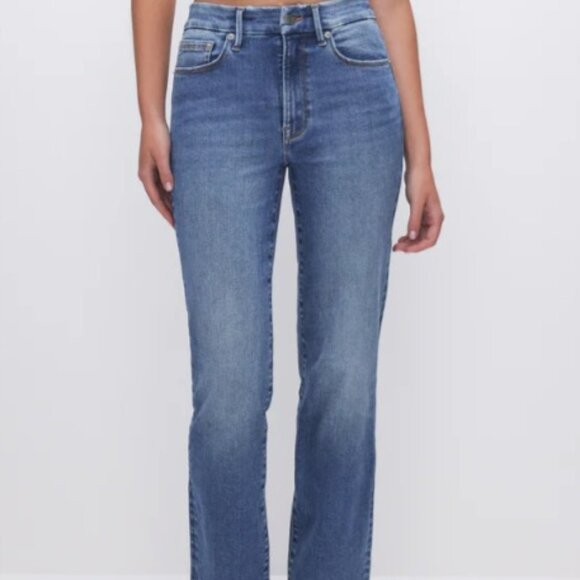 Good American Always Fits Good Legs Straight Jeans - Picture 1 of 3